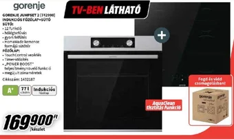 Media Markt GORENJE JUMPSET 2 (742990) INDUKCIÓS FŐZŐLAP+SÜTŐ ajánlat