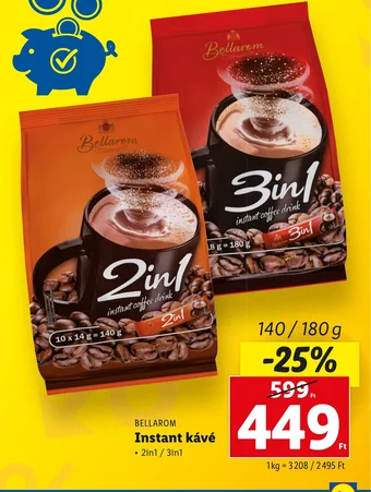 Lidl BELLAROM Instant kávé 180g ajánlat