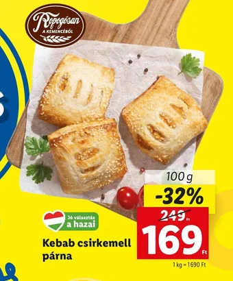 Lidl Kebab csirkemell párna 100g ajánlat