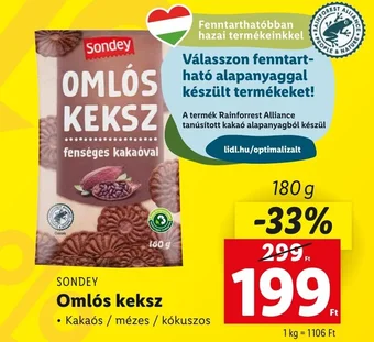 Lidl SONDEY Omlós keksz 180g ajánlat