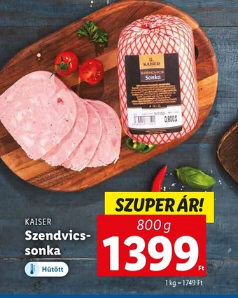 Lidl KAISER Szendvics sonka 800g ajánlat
