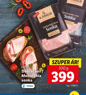 Lidl Debreceni Monarchia sonka 100g ajánlat
