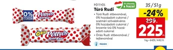 Lidl PÖTTYÖS Túró Rudi 51g ajánlat