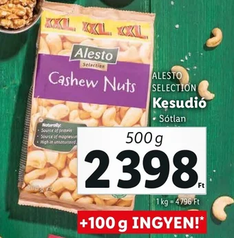 Lidl ALESTO SELECTION Kesudió 500g ajánlat