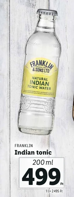 Lidl FRANKLIN Indian tonic 200 ml ajánlat