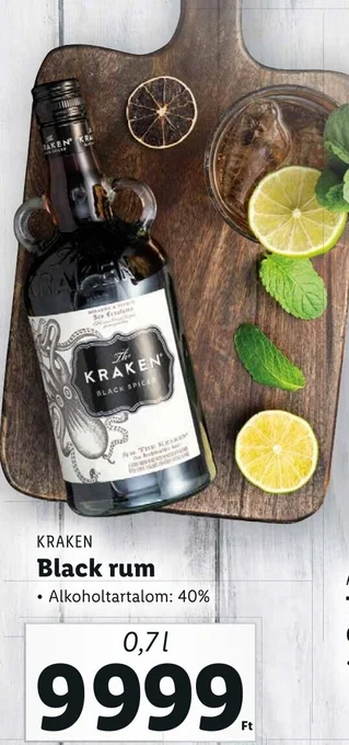 Lidl KRAKEN Black rum 0,7l ajánlat