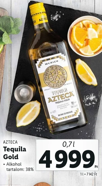 Lidl AZTECA Tequila Gold 0,7l ajánlat