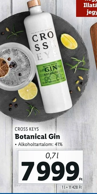 Lidl CROSS KEYS Botanical Gin 0,7l ajánlat