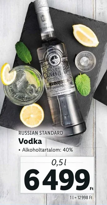 Lidl RUSSIAN STANDARD Vodka 0,5l ajánlat