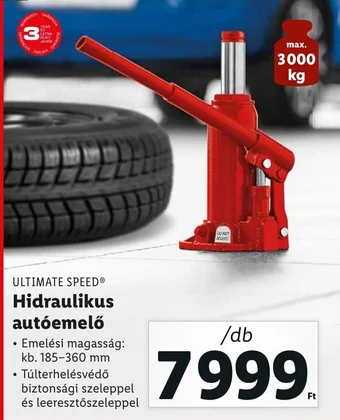 Lidl ULTIMATE SPEED Hidraulikus autóemelő ajánlat