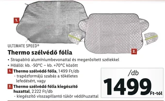 Lidl ULTIMATE SPEED Thermo szélvédő fólia ajánlat