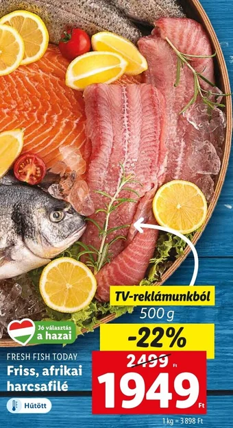 Lidl FRESH FISH TODAY Friss, afrikai harcsafilé 500 g ajánlat