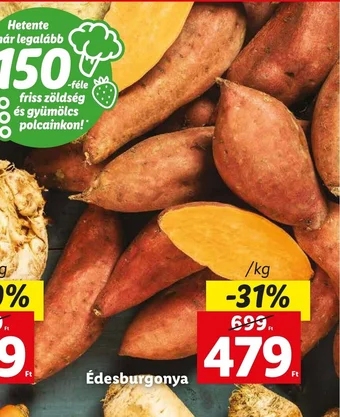 Lidl Édesburgonya 1 kg ajánlat