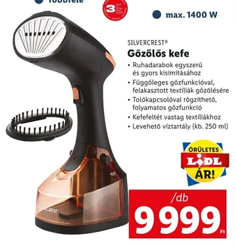 Lidl SILVERCREST Gőzölős kefe 1 db ajánlat