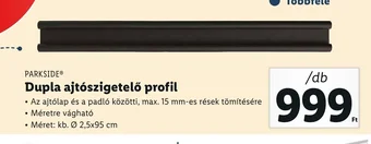 Lidl PARKSIDE Dupla ajtószigetelő profil 1 db ajánlat