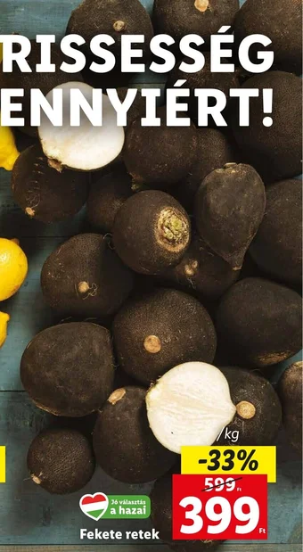 Lidl Fekete retek 1 kg ajánlat