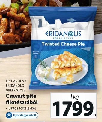 Lidl ERIDANOUS Csavart pite filotésztából 1 kg ajánlat