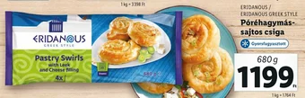 Lidl ERIDANOUS Póréhagymás- sajtos csiga 680 g ajánlat