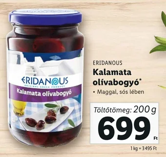 Lidl ERIDANOUS Kalamata olívabogyó 200 g ajánlat