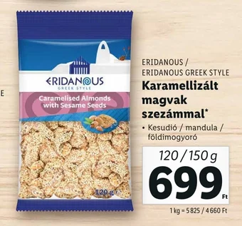 Lidl ERIDANOUS Karamellizált magvak szezámmal 120 / 150 g ajánlat