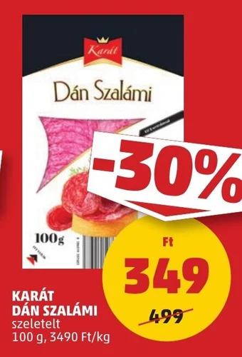 PENNY KARÁT DÁN SZALÁMI 100 g ajánlat