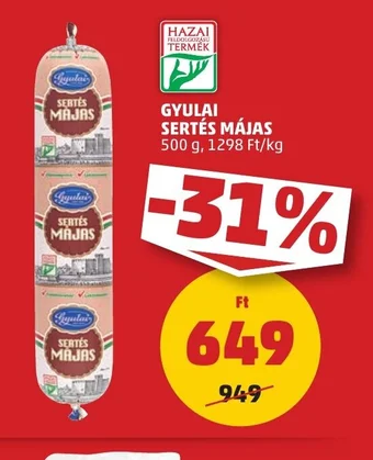 PENNY GYULAI SERTÉS MÁJAS 500 g ajánlat