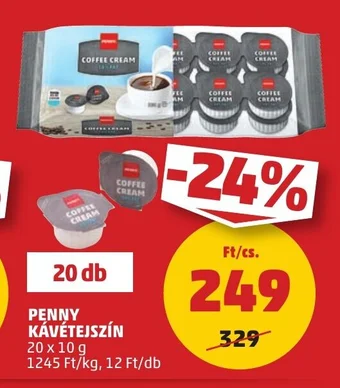 PENNY PENNY KÁVÉTEJSZÍN 20 x 10 g ajánlat