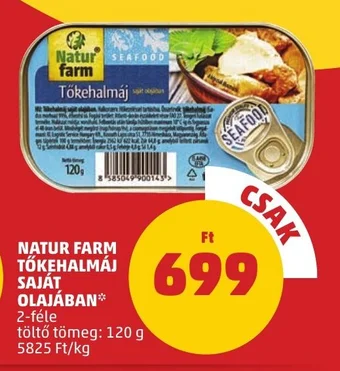 NATUR FARM TŐKEHALMÁJ SAJÁT OLAJÁBAN 120 g