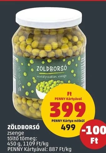 PENNY ZÖLDBORSÓ 450 g ajánlat