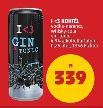 PENNY I <3 KOKTÉL 0,25 l ajánlat