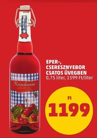 PENNY EPER-, CSERESZNYEBOR CSATOS ÜVEGBEN 0,75 l ajánlat