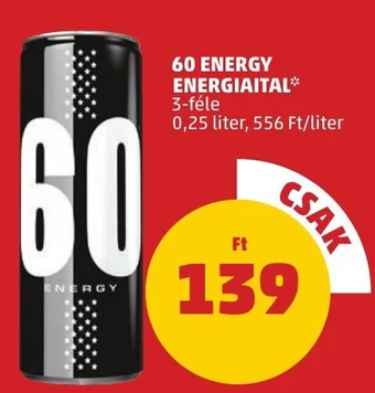PENNY 60 ENERGY ENERGIAITAL 0,25 l ajánlat