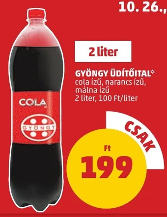 PENNY GYÖNGY ÜDÍTŐITAL 2 l ajánlat