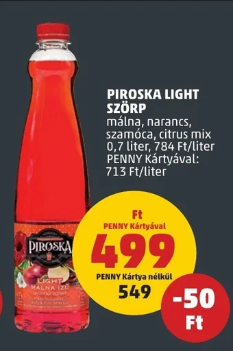 PENNY PIROSKA LIGHT SZÖRP 0,7 l ajánlat