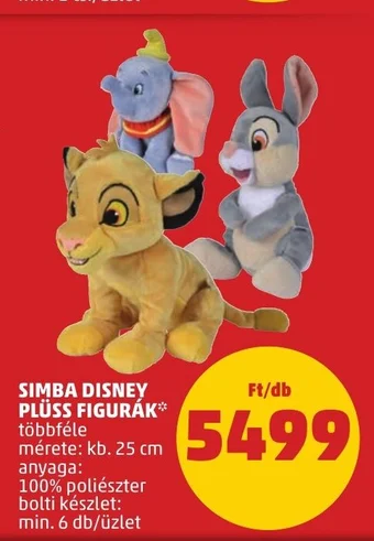 SIMBA DISNEY PLÜSS FIGURÁK 1 db