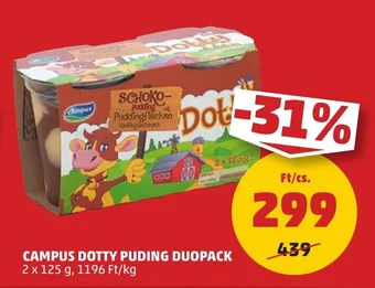 PENNY CAMPUS DOTTY PUDING DUOPACK 2 x 125 g ajánlat