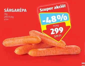 ALDI SÁRGARÉPA 1 kg ajánlat