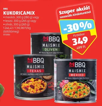 ALDI BBQ KUKORICAMIX 300 g ajánlat