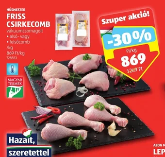 ALDI HÚSMESTER FRISS CSIRKECOMB 1 kg ajánlat
