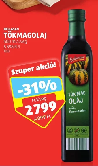ALDI BELLASAN TÖKMAGOLAJ 500 ml ajánlat