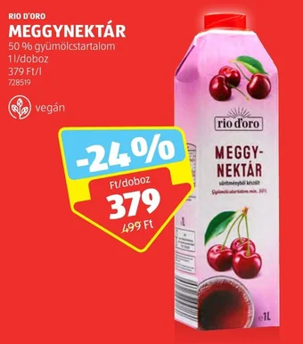 ALDI RIO D'ORO MEGGYNEKTÁR 1 l ajánlat