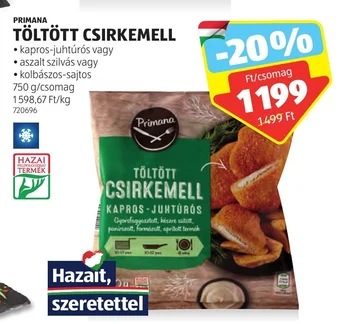 ALDI PRIMANA TÖLTÖTT CSIRKEMELL 750 g ajánlat