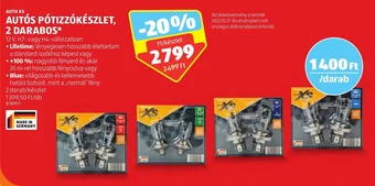 ALDI AUTO XS AUTÓS PÓTIZZÓKÉSZLET 2 db ajánlat
