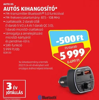 ALDI AUTO XS AUTÓS KIHANGOSÍTÓ 1 db ajánlat