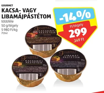 ALDI GOURMET KACSA-VAGY LIBAMÁJPÁSTÉTOM 50 g ajánlat