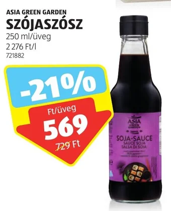 ALDI ASIA GREEN GARDEN SZÓJASZÓSZ 250 ml ajánlat