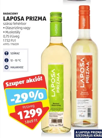 ALDI BADACSONY LAPOSA PRIZMA 0,75 l ajánlat