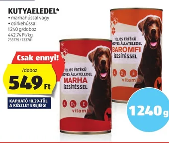 ALDI KUTYAELEDEL 1240 g ajánlat