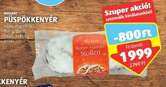 ALDI MONARC PÜSPÖKKENYÉR 750 g ajánlat