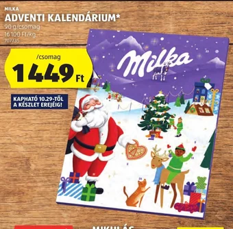 ALDI MILKA ADVENTI KALENDÁRIUM 90 g ajánlat